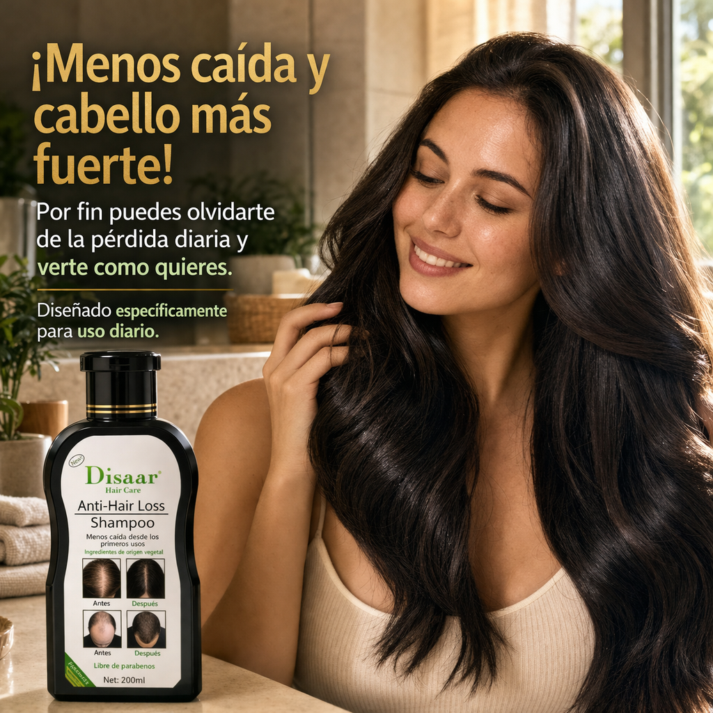 Shampoo Anticaída DISAAR™ – Reduce la caída en los primeros usos
