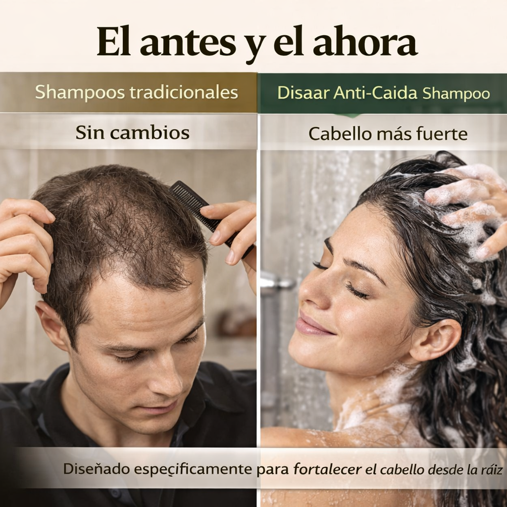 Shampoo Anticaída DISAAR™ – Reduce la caída en los primeros usos
