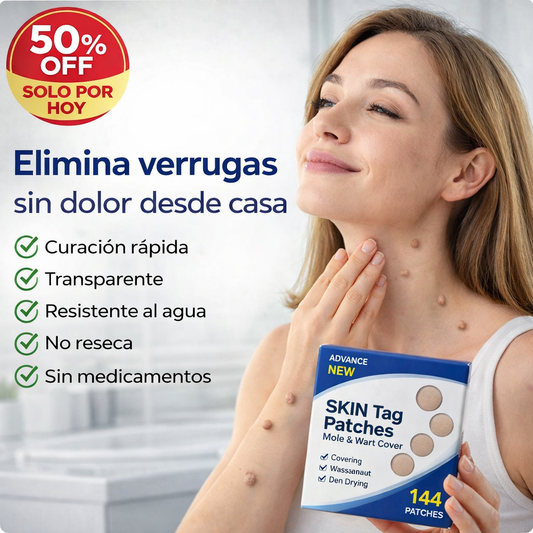 DermClear™ Parches Removedores de Verrugas - 144 unidades
